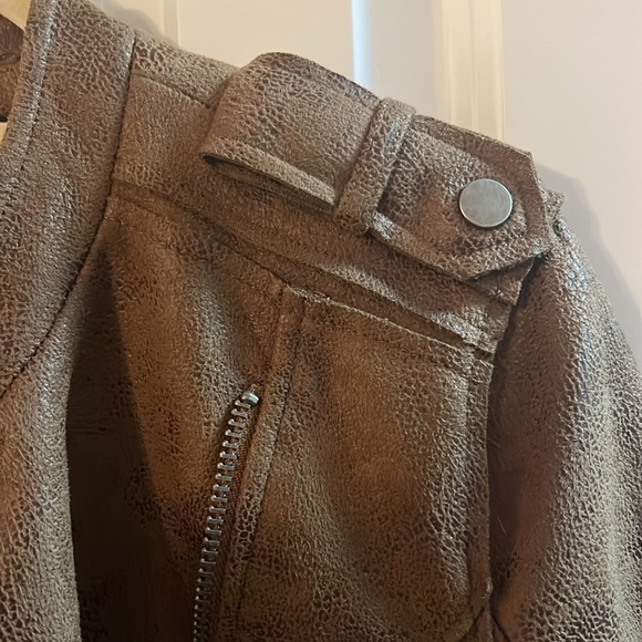 Brown Faux Suede Jacket - Picture 3 of 3